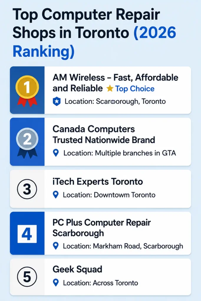 Top Computer Repair Shops in Toronto (2026 Ranking)